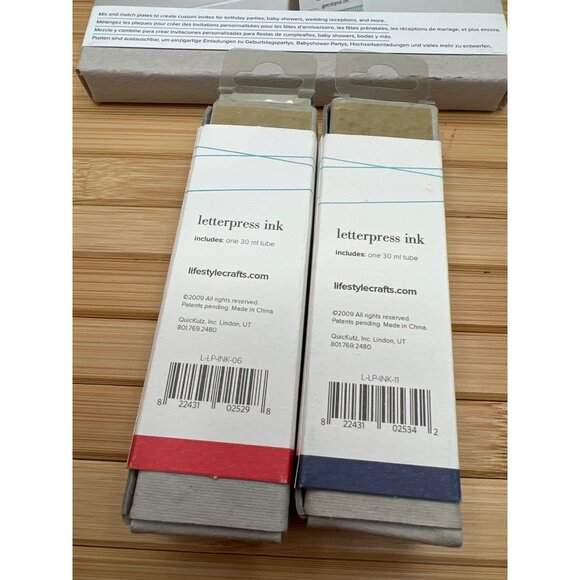 NIB Bundle of Letter Press Ink  & Letter Press Plates Formal Invite Paper Crafts - Picture 8 of 11